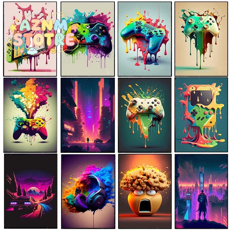 Esports Gaming Poster - Quadro Vintage su Tela: Poster Gaming