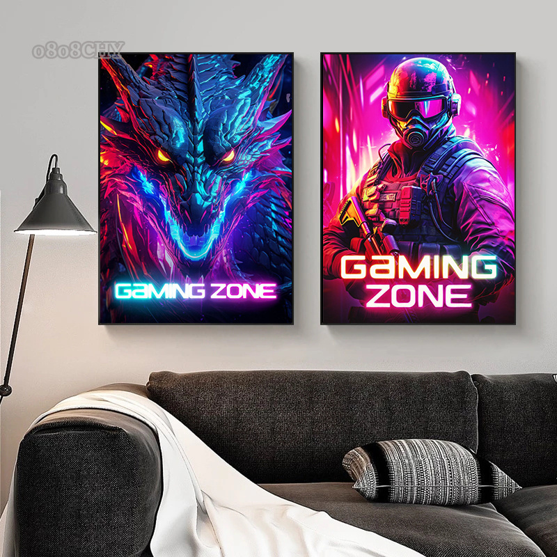 Esports Gaming Poster - Dragon Assassin Space Armor Zona di