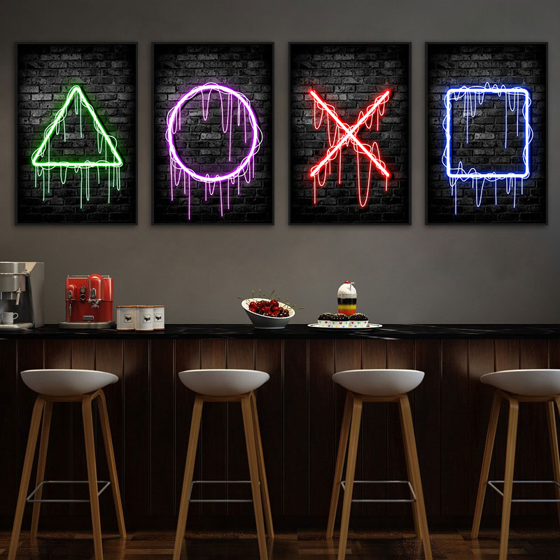 Poster su Tela Gaming Neon Eat - Esports Gaming Poster recensione e prezzo